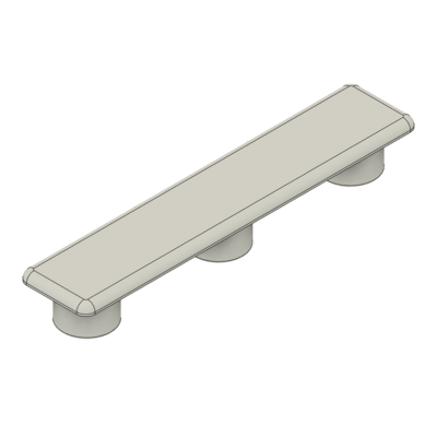 MODULAR SOLUTIONS POLYAMIDE PART&lt;br&gt;END CAP 90MM X 18.5MM LIGHT GRAY